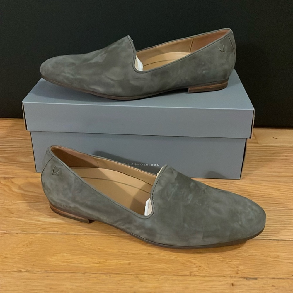 Vionic Gray Suede Loafers